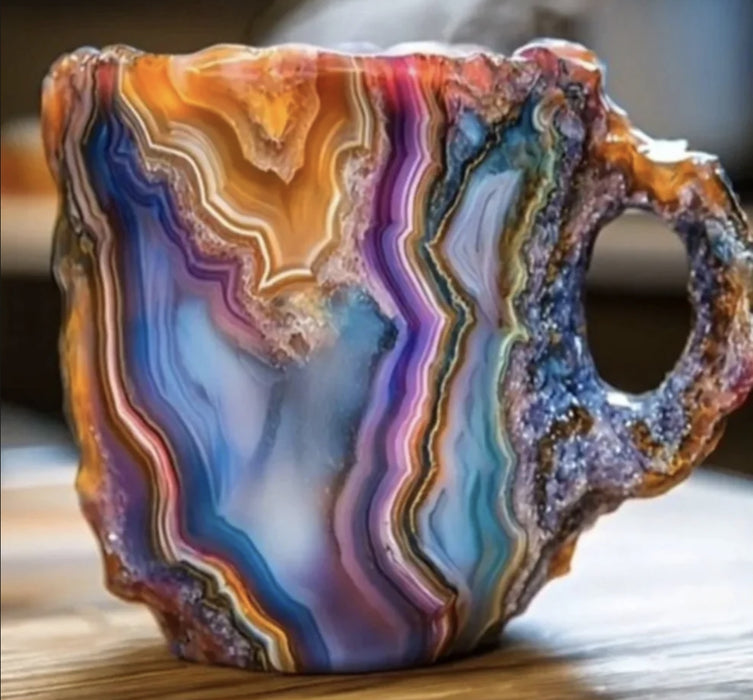 Artisan Stone Crystal Coffee Mugs