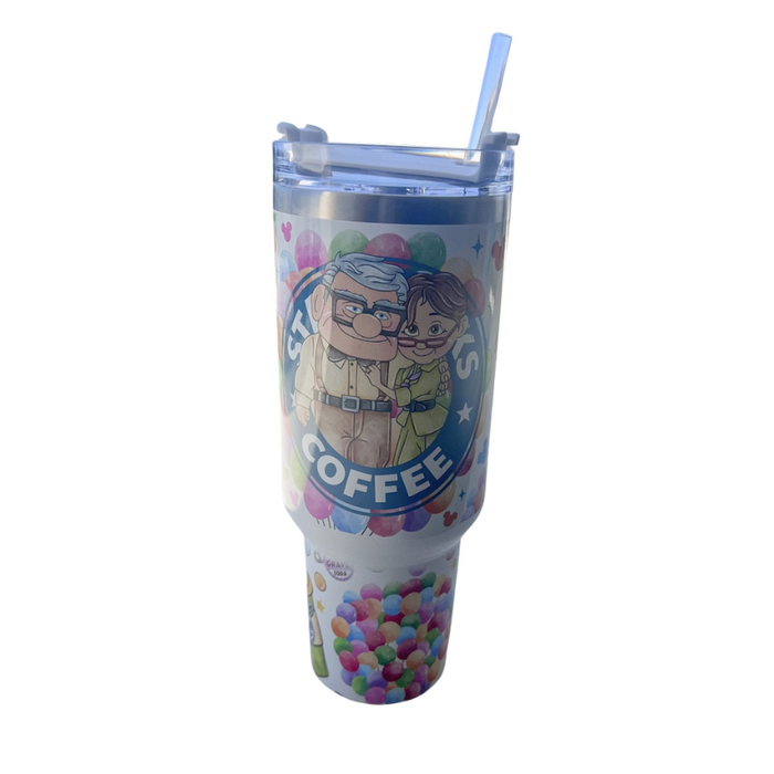 Carl And Ellie Magic Park Up Balloon House 40 oz Travel Tumbler