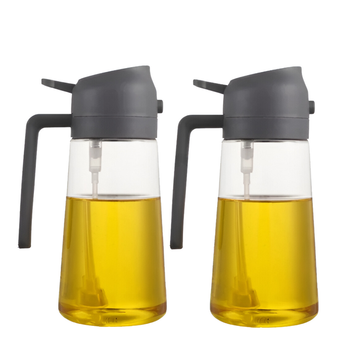 Set Of Two Pour Top Oil And Vinegar Bottles