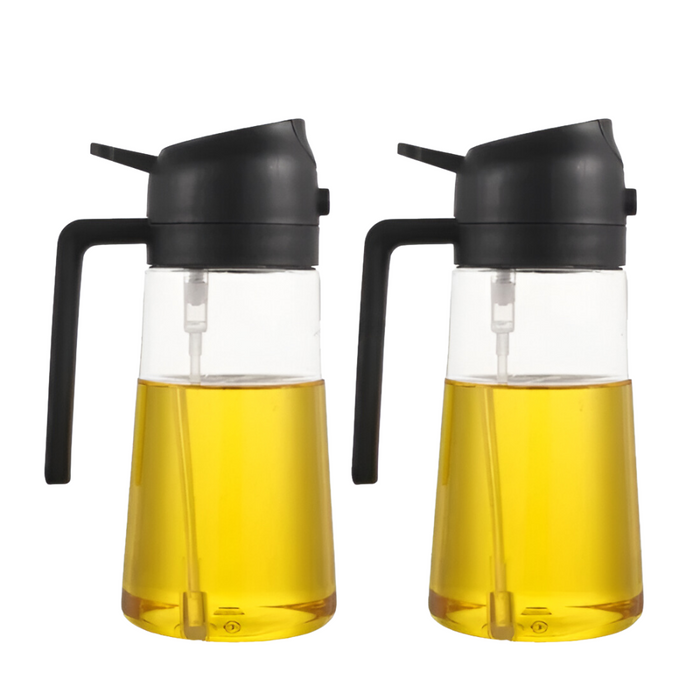 Set Of Two Pour Top Oil And Vinegar Bottles