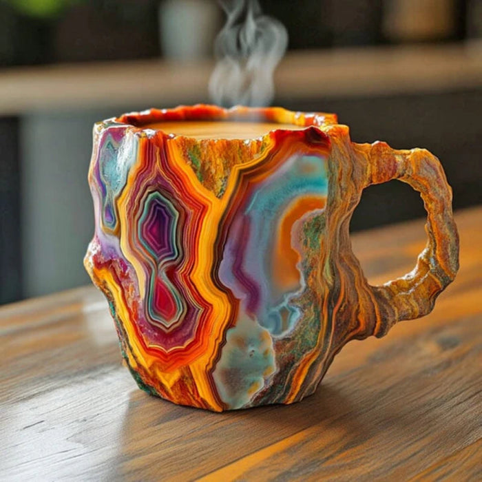 Artisan Stone Crystal Coffee Mugs