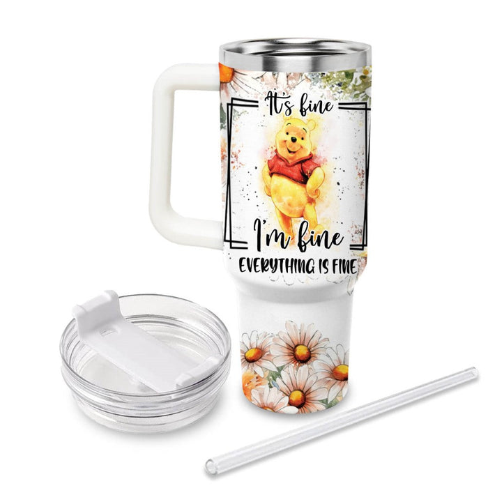 Custom Name Everything Is Fine Tumbler