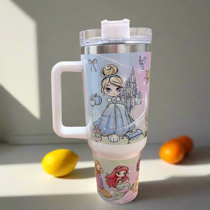 Magic Princess Friends 40 oz Travel Tumbler with Handle