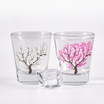 Cherry Blossom Patterned Shot Glass