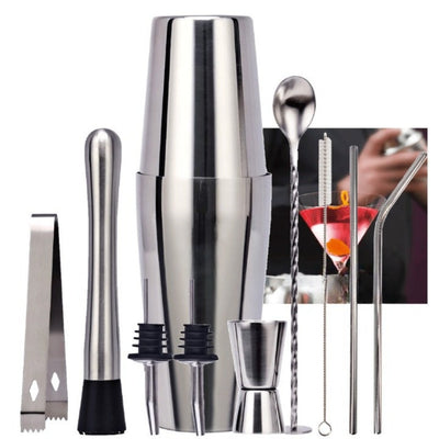 Mixology And Craft Cocktail Shaker Set For Home Mini Bar