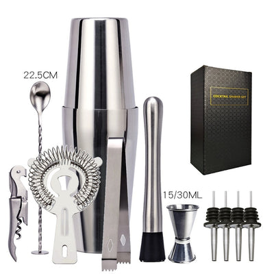 Mixology And Craft Cocktail Shaker Set For Home Mini Bar