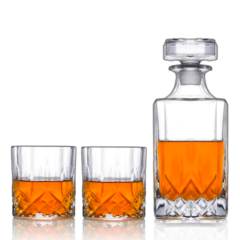 Whiskey Decanter High Class Crystal Glass Set