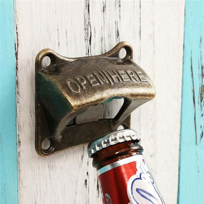 Vintage Style Wall Mounted Bottle Opener