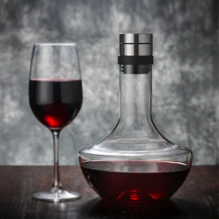Crystal Red Wine Carafe Decanter with Wine Bottle Insert