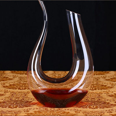 Large U-Shaped Crystal Wine Decanter