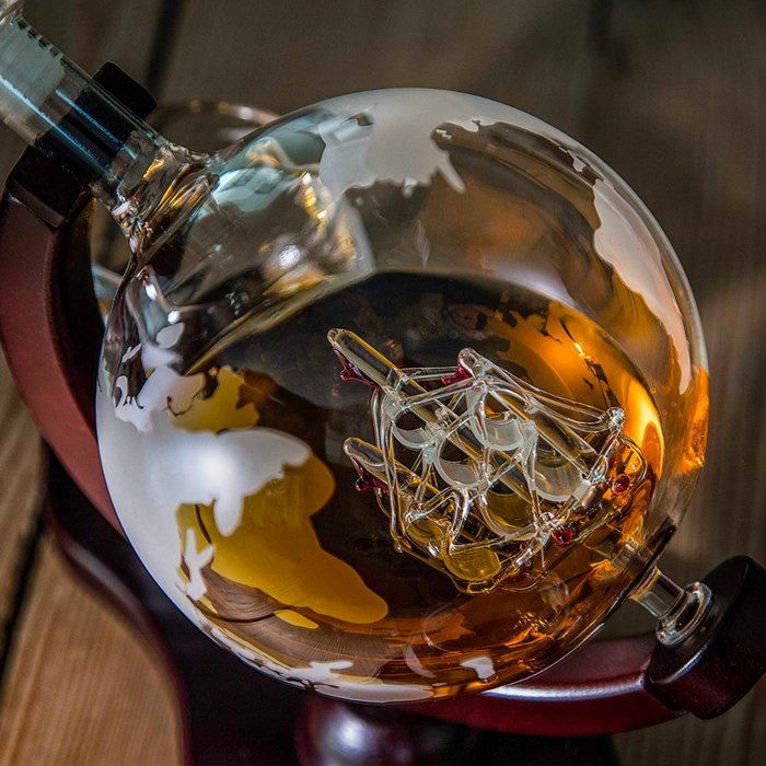 Globe-Shaped Whiskey Decanter