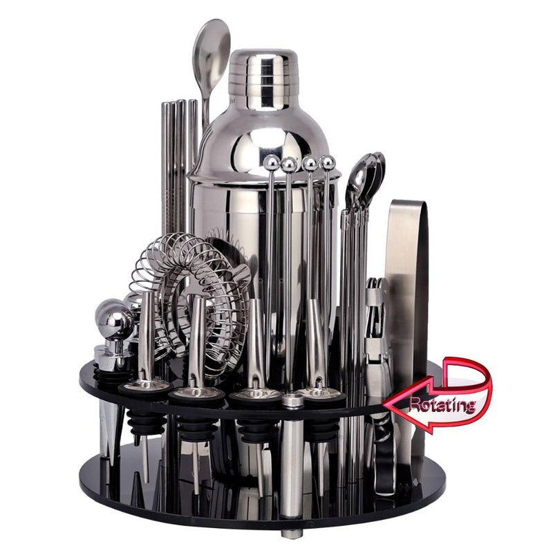 All In One Mixology And Craft Cocktail Shaker Set With Stand