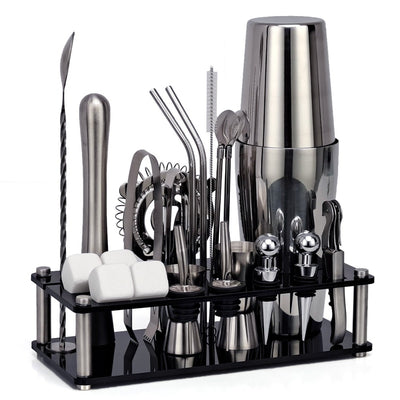 23-Piece Whiskey Mixology And Craft Cocktail Shaker Set