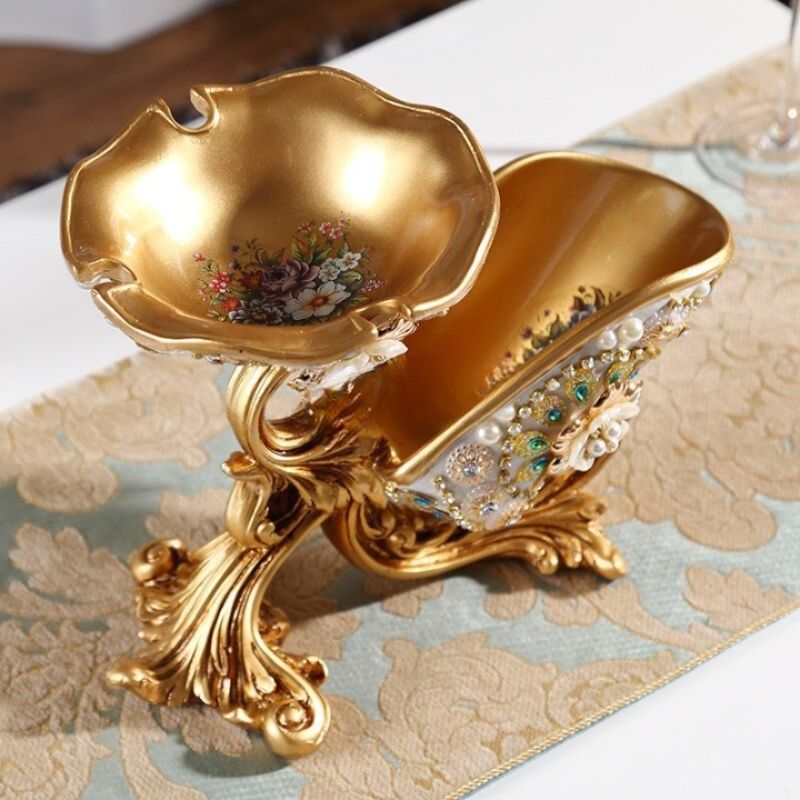 European Style Decorative Wine Holder - Exquisite Resin Wine Display Stand