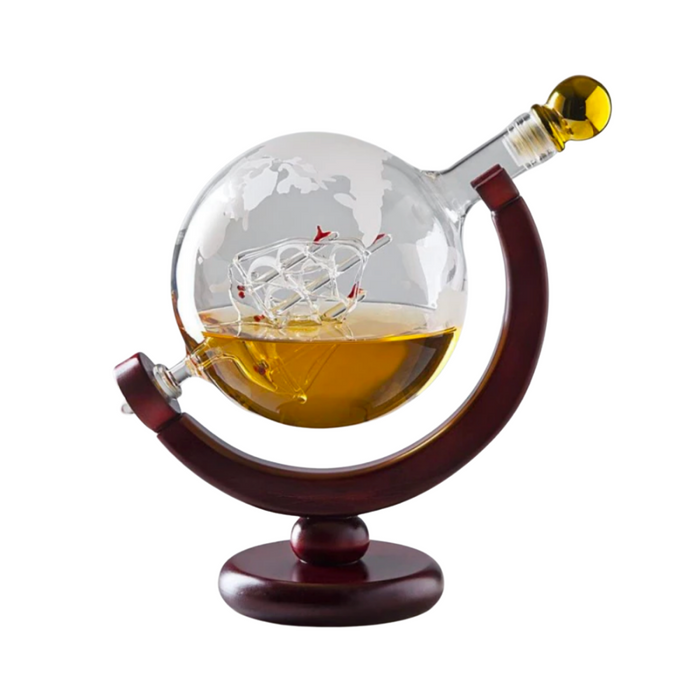 Globe-Shaped Whiskey Decanter