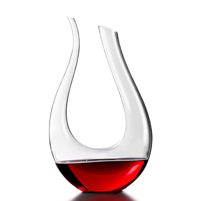 Large U-Shaped Crystal Wine Decanter
