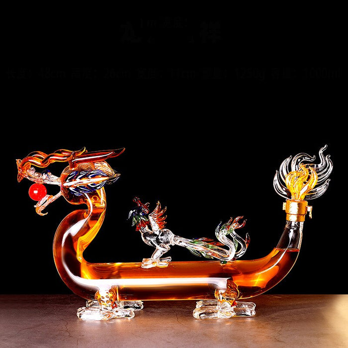 Dragon With Phoenix Designed Liquor Decanter