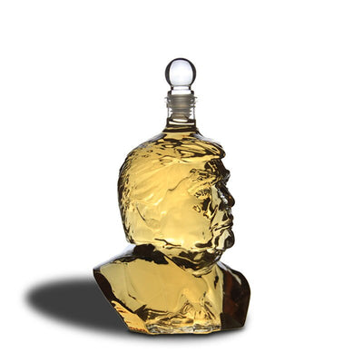 Trump Head Style Lead-Free Whiskey Decanter