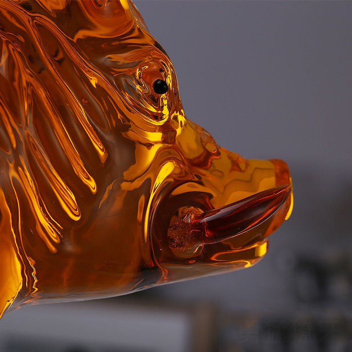 Wild Boar Shaped Whiskey Decanter