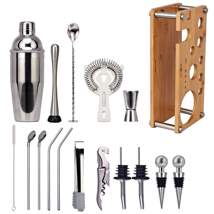 Stainless Steel Mixology And Craft Cocktail Shaker Set